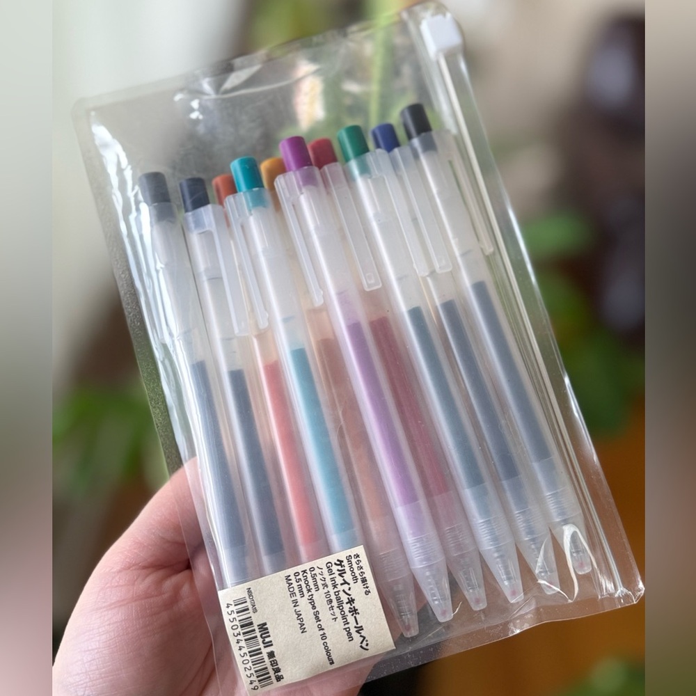 Muji Colorful Ballpoint Gel Pens - 0.5mm